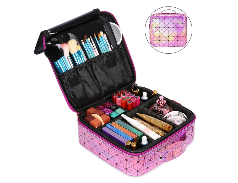 NiceEbag Travel Makeup Bag Portable Makeup Train Case