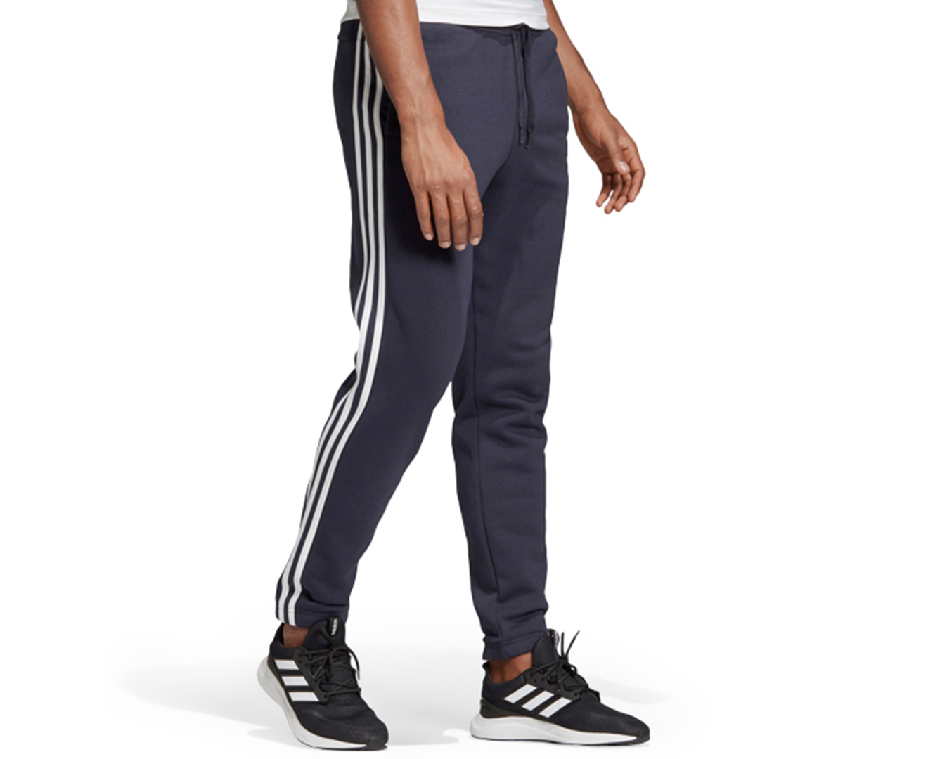 Adidas Men's Essentials 3-Stripes Tapered Cuffed Pants / Trackpants - Legend Ink/White | Catch 