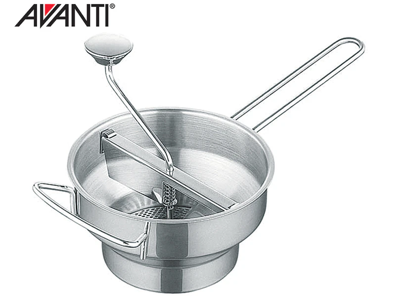 Avanti Professional Rotary Food Mill With 3 Blades - Silver