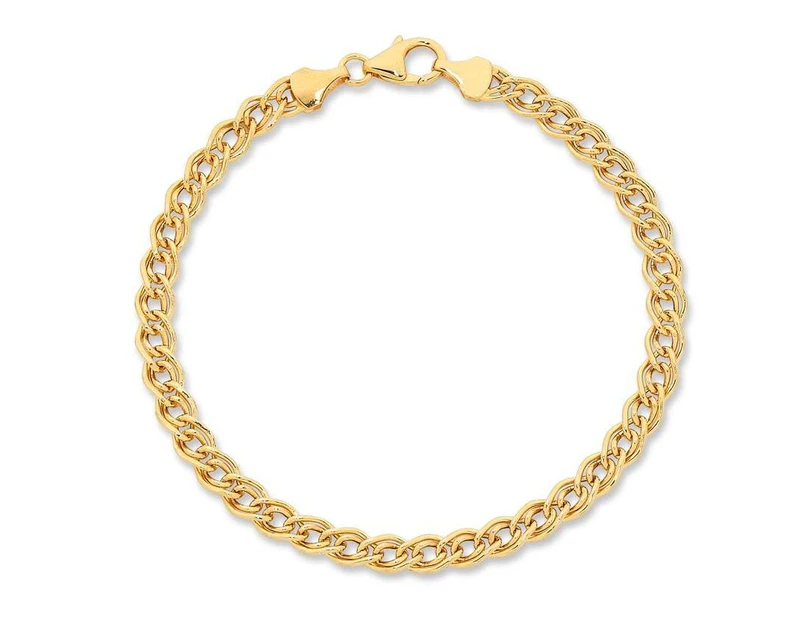 Bevilles 9ct Yellow Gold Silver Infused Bracelet
