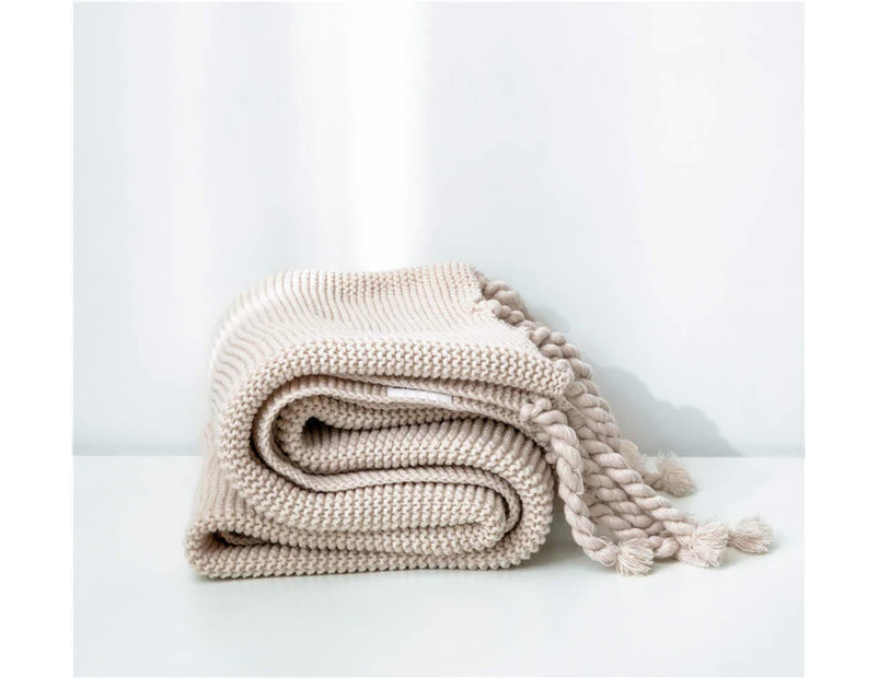 130x170cm Cozy Decorative Knit Woven  Throw Blankets