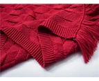 80x240cm Cozy Decorative Knit Woven  Throw Blankets