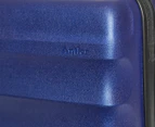 Antler Juno Metallic 56cm Carry On Hardcase Spinner Luggage/Suitcase - Blue