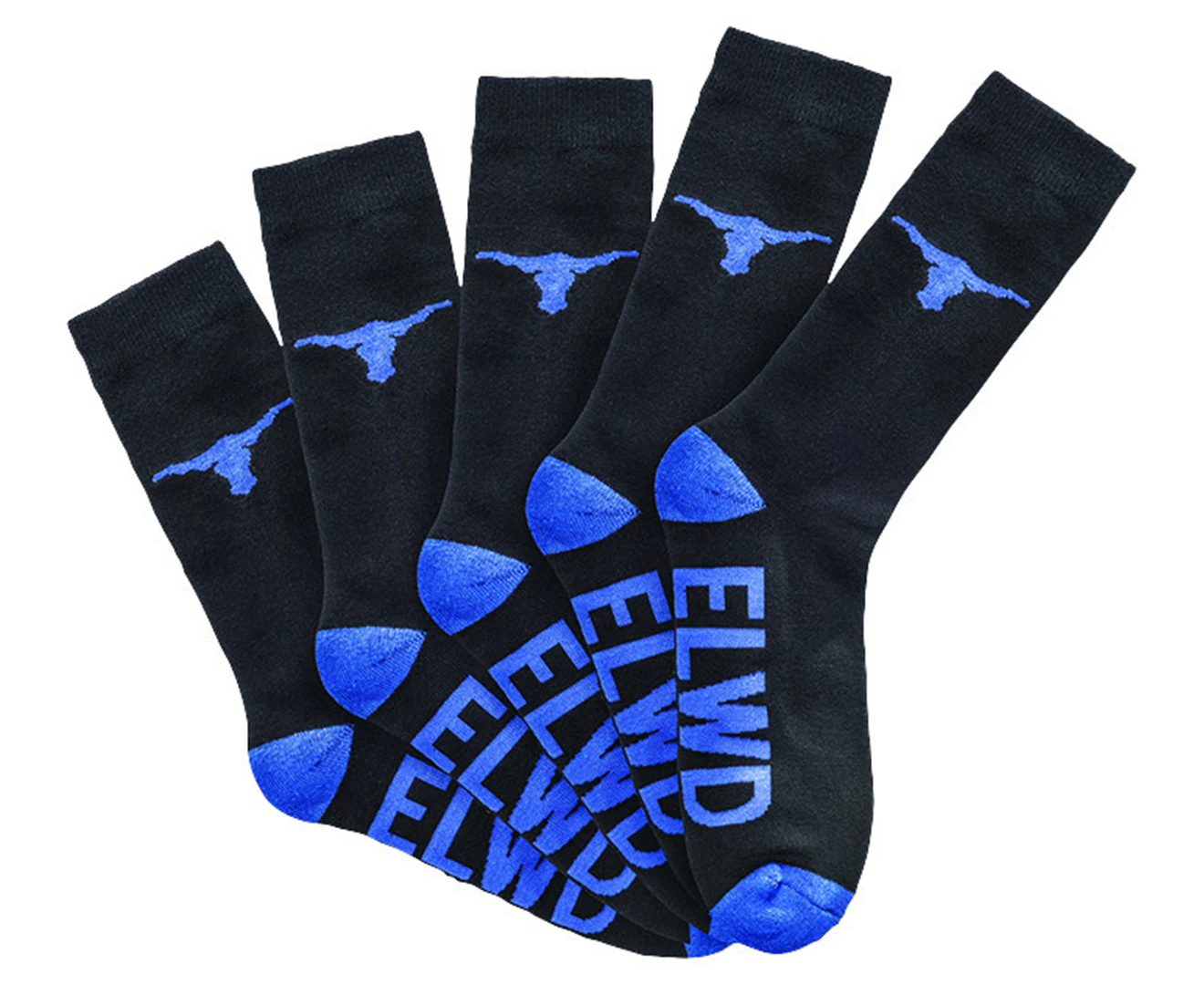 Elwood Workwear Unisex Workwear Crew Socks 5pk - Assorted