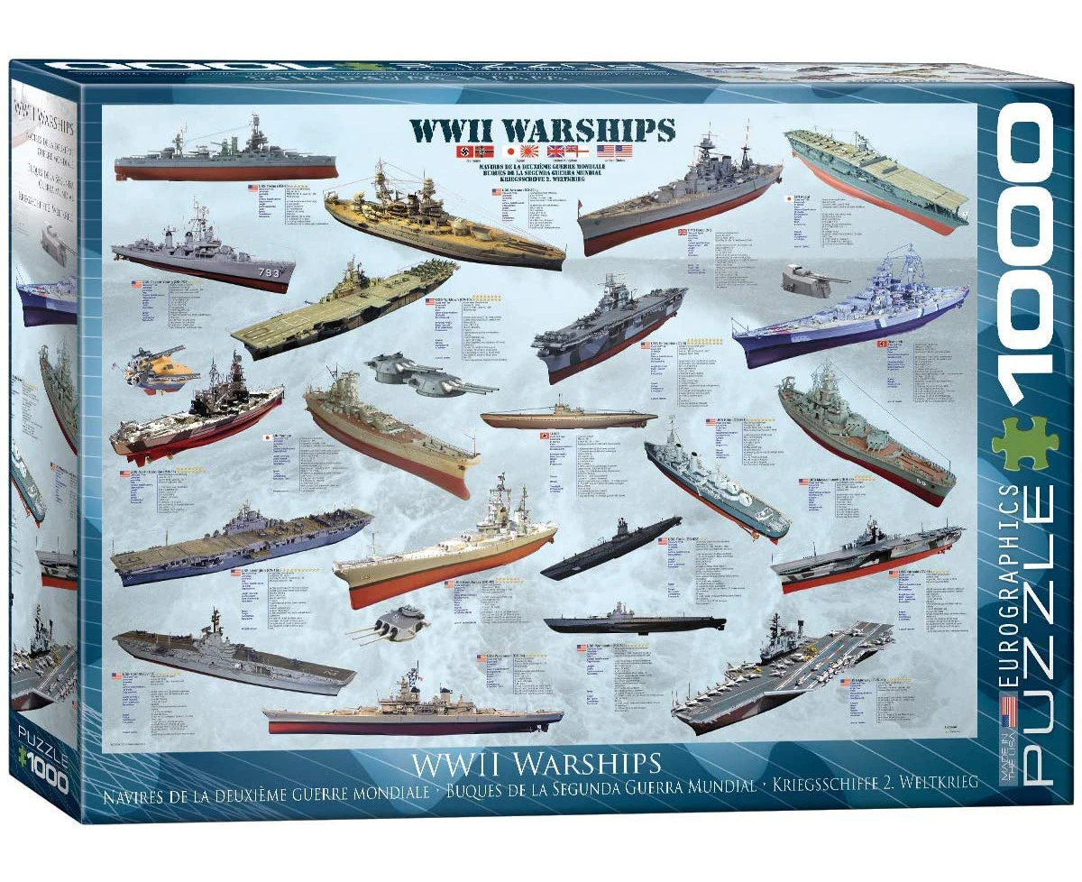 WW II Warships Eurographic 1000 Piece Jigsaw Puzzle