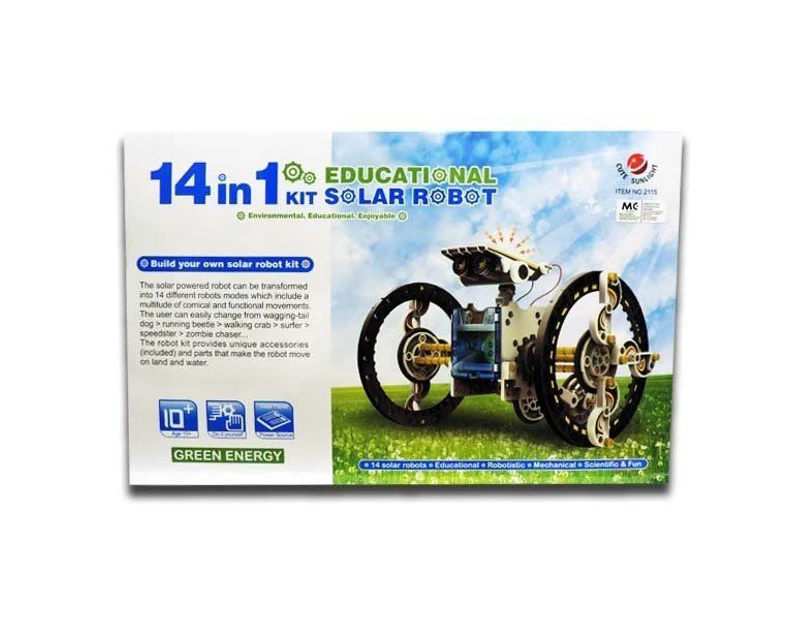 14 In 1 Solar Power Car Robot Kit