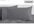 Odyssey Living Breathe Percale Standard Pillowcase - Charcoal