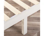 Zinus Moiz Wood Bed Base Frame - White