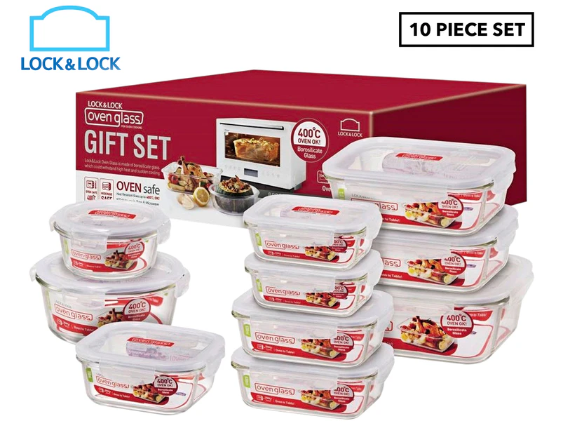 Lock & Lock 10-Piece Oven Glass Container Starter Set