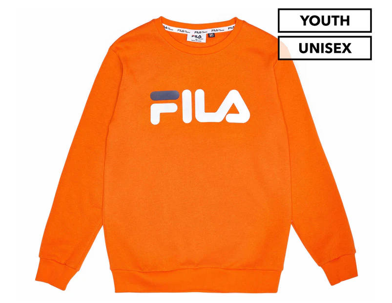 FILA Kids' Unisex Classic Crew Sweatshirt - Red Orange