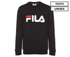 Fila Kids' Unisex Classic Crew Sweatshirt - Black