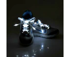 LED Flash Luminous Shoe Laces Shoelaces Platube Multi 5 Colour Light Up Glow Part - White