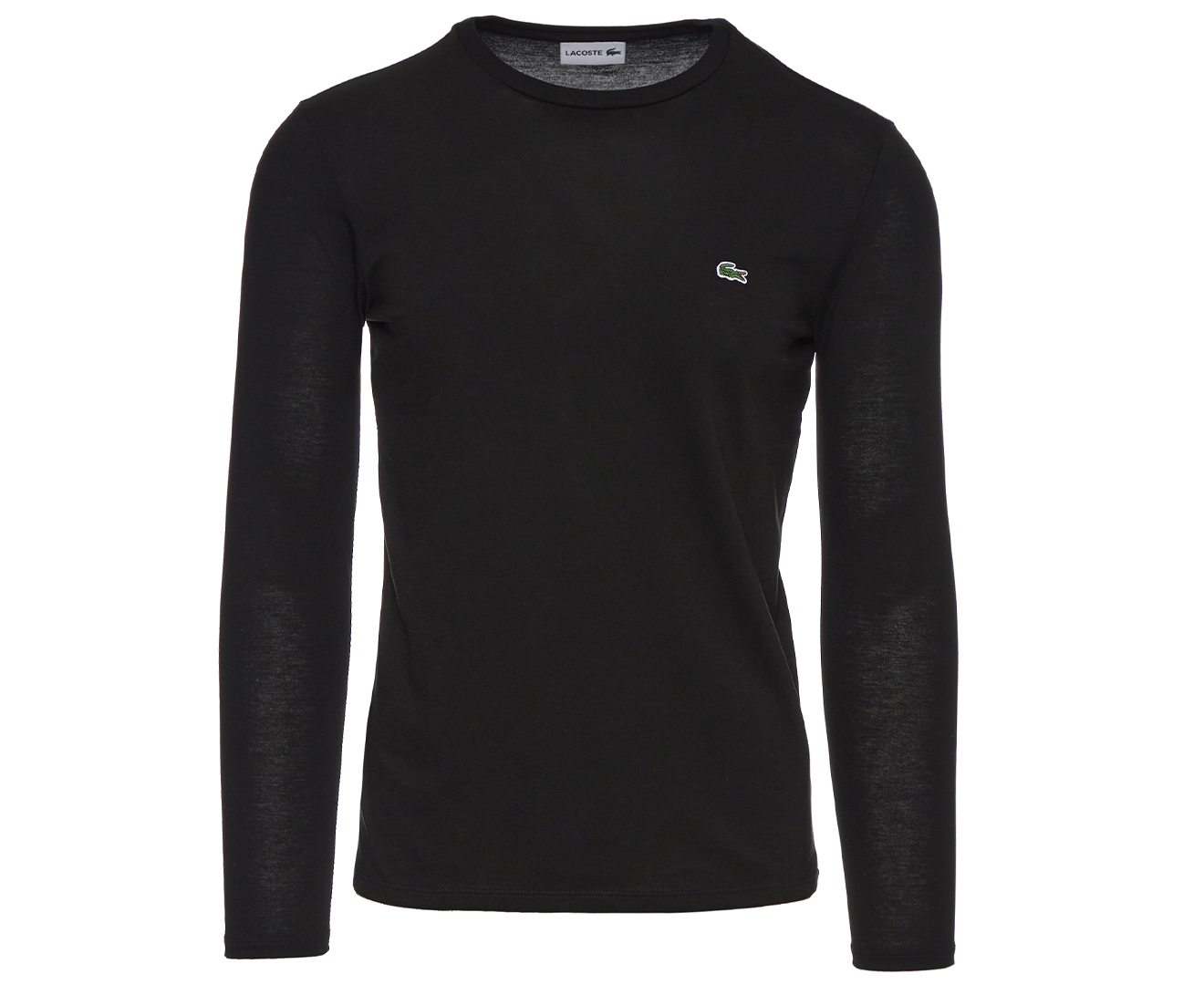 Lacoste Men's Basic Crew Neck Pima Long Sleeve Tee / T-Shirt / Tshirt ...