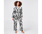 Target Satin Pyjama Box Set - Black Floral - Black