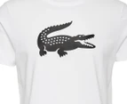 Lacoste Sport Men's Big Croc Tee / T-Shirt / Tshirt - White