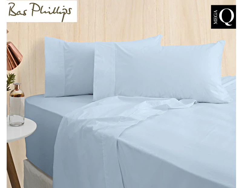 Bas Phillips Bamboo Cotton Mega Queen Bed Sheet Set - Blue Dream