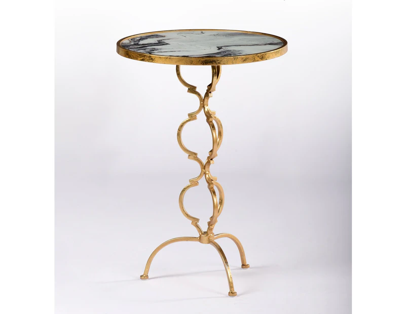 Brass And Marble Inspired Side Table