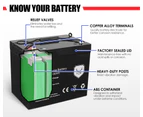 ATEM POWER 100AH AGM Battery 12V AMP Hour SLA Deep Cycle Dual Fridge Bonus Battery Box