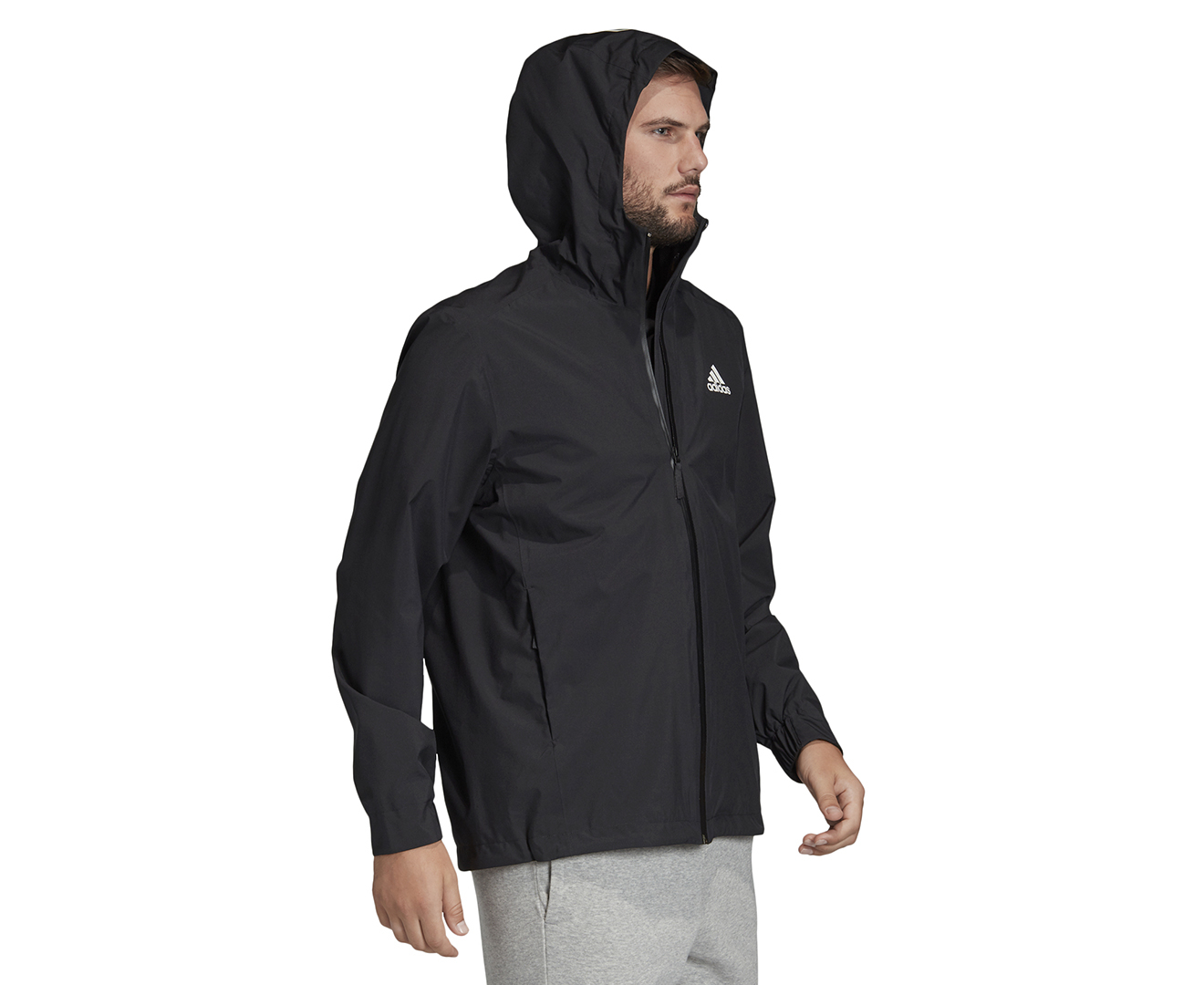 Adidas Men's BSC 3-Stripes Rain.RDY Jacket - Black | Catch.co.nz