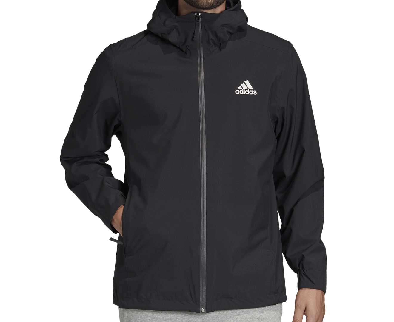 Adidas Men's BSC 3-Stripes Rain.RDY Jacket - Black | Catch.co.nz