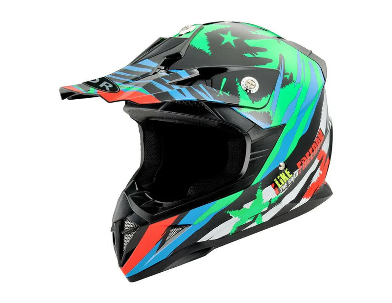 Green Motorcycle Kids Helmet For Children Youth Motocross Sports Helmet Protection ECE 22.05 Standard - Green