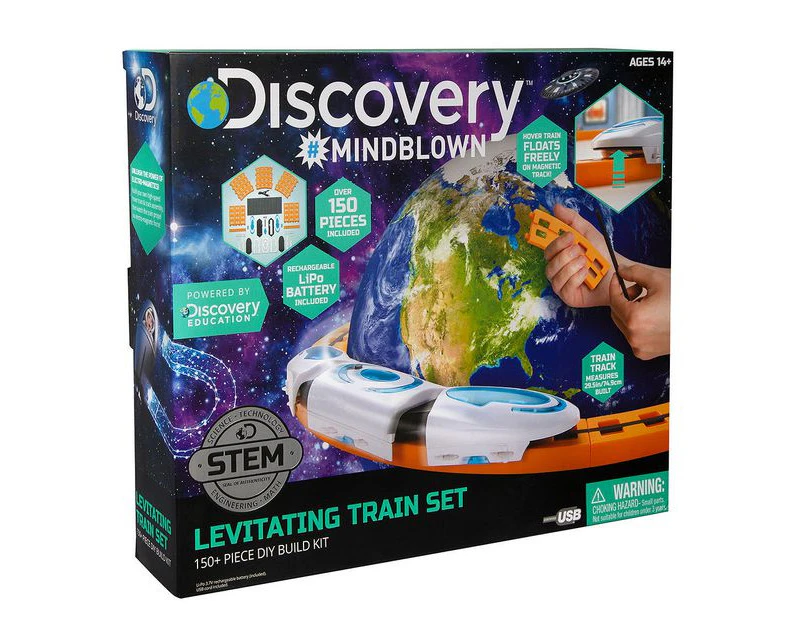 STEM Discovery DIY Train Magnetic Levitation Train Set - Blue