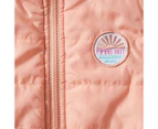 Piping Hot Puffer Vest - Pink/White - Pink