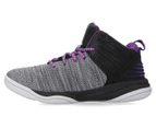 AND1 Girls' Spin Move Basketball Shoes - Nimbus Cloud/Black/Purple