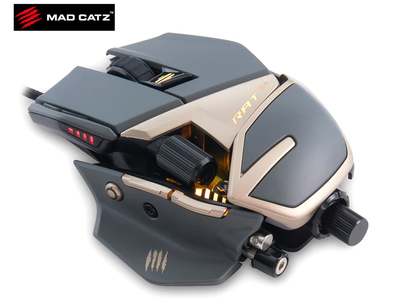 Mad Catz R.A.T 8+ Anniversary Edition Optical Gaming Mouse - Grey/Gold