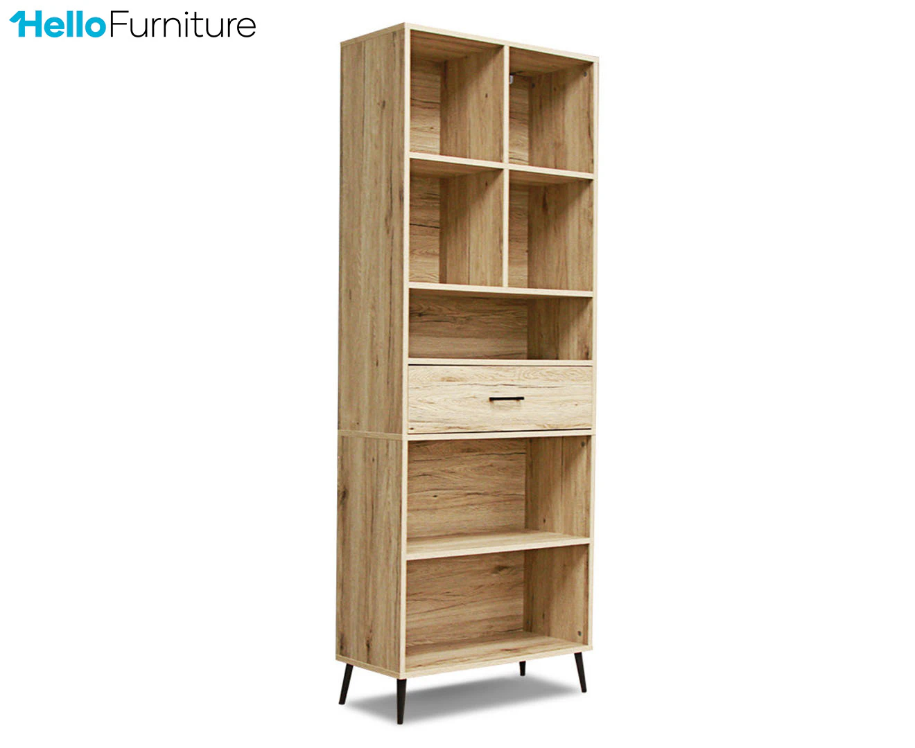 HelloFurniture Niva 5-Tier Bookcase - Natural