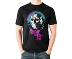 Friday The 13th Adults Unisex Eighties Mask Design T-Shirt (Black) - CI1310