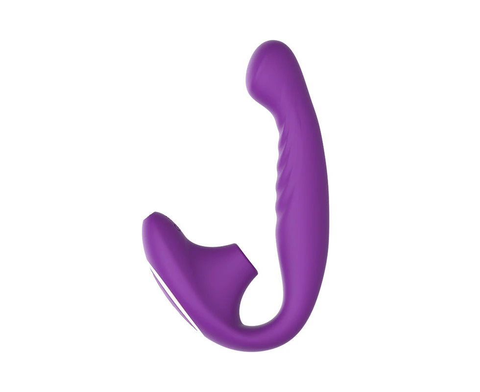 JRL 2 in 1 Bendable Suction Vibrator G-Spot Clitoral Stimulator - Purple