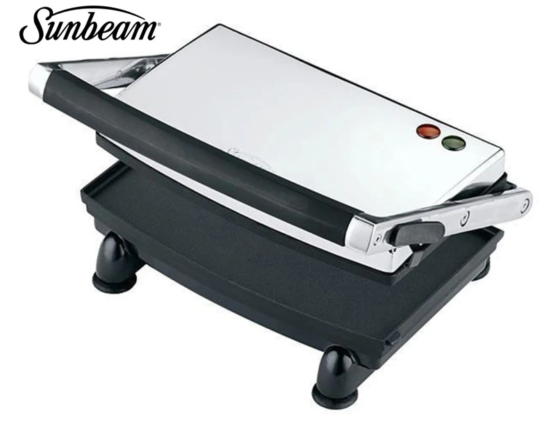 Sunbeam Compact Café Grill / Sandwich Press - Silver GR8210