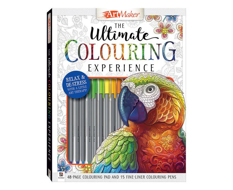 Art Maker 48-Page Ultimate Adult Colouring Experience Creative Book Kit