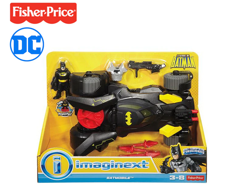 Imaginext DC Legends of Batman Batmobile Toy - Black/Yellow/Red