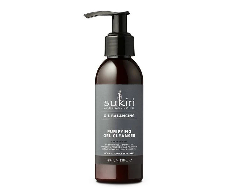 Sukin Oil Balancing + Charcoal Purifying Gel Cleanser 125ml