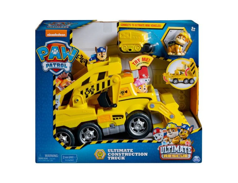 Paw Patrol Ultimate Construction Truck - Yellow