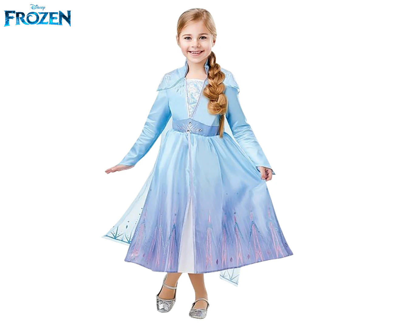 Disney Girls' Frozen 2 Elsa Costume - Blue/Purple