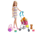 Barbie Stroll ‘n Play Pups Doll and Accessories Playset