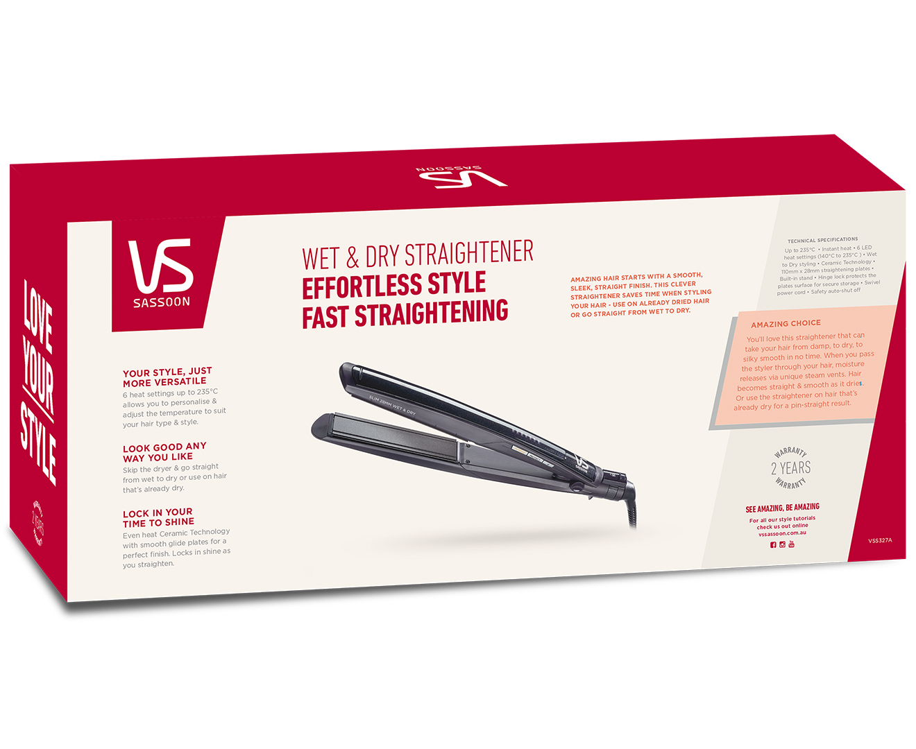 Wet to dry hair straightener outlet australia