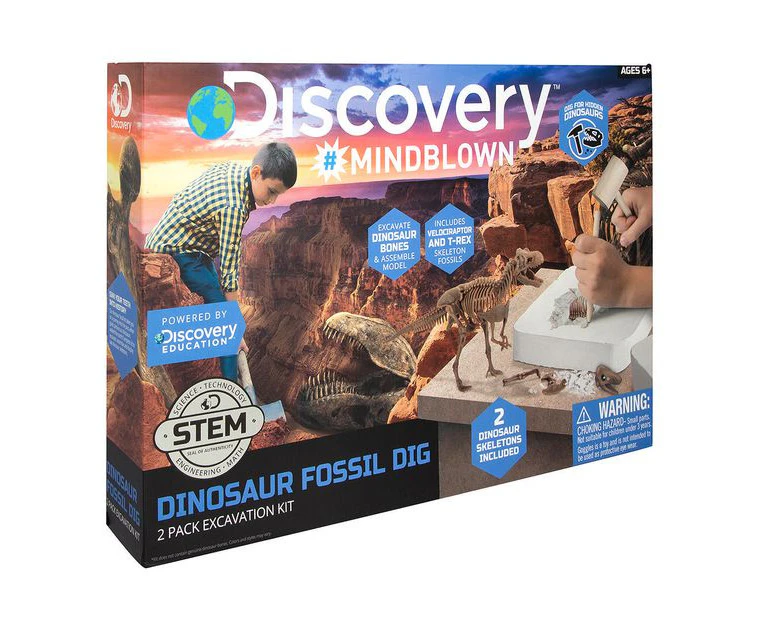 STEM Discovery Dinosaur Fossil Dig 2 Pack Excavation Kit