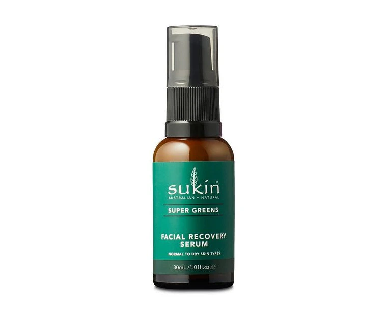 Sukin Super Greens Facial Recovery Serum (Normal To Dry Skin Types) 30ml/1.01oz