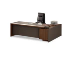 Barclay Executive Office Desk  with Left Return  2.0M - Walnut  & Grey