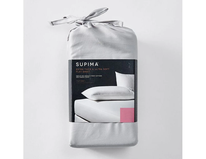 Supima 400 Thread Count Cotton Flat Sheet - Grey