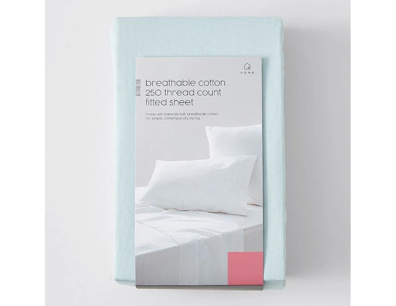 Target 250 Thread Count Cotton Fitted Sheet - Blue