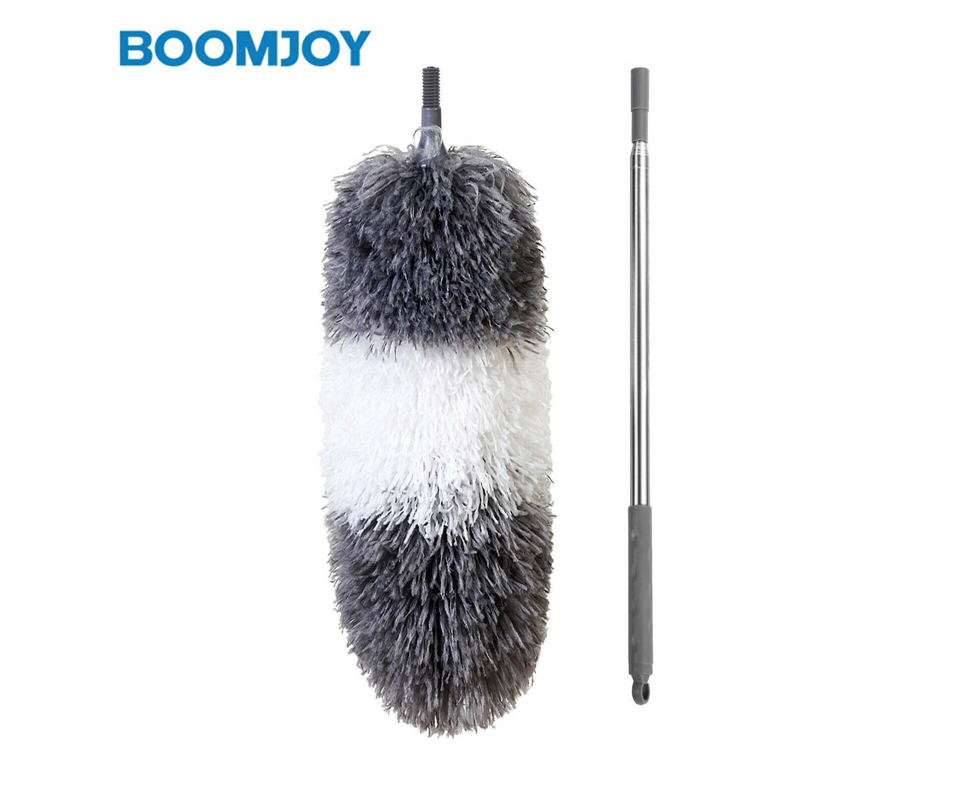 Boomjoy L7P Microfiber Telescoping Duster Extendable Stainless Steel Pole Washable