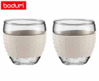 Set of 2 Bodum 350mL Pavina Silicone Band Glasses - Off White