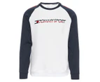 Tommy Hilfiger Sport Men's Fleece Tape Crew Sweatshirt - PVH White