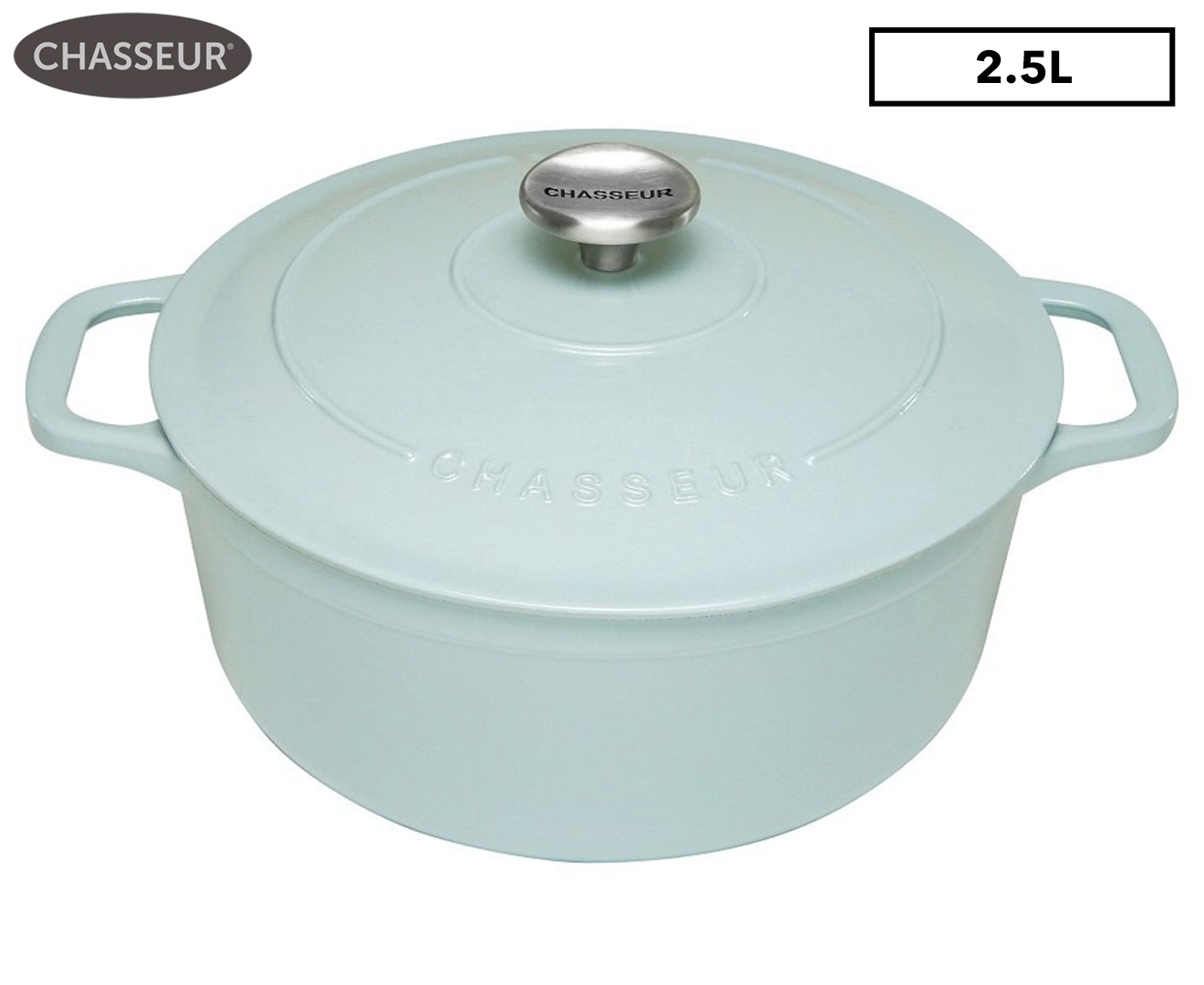 Chasseur 20cm 2.5L Round French Oven Duck Egg Blue Catch .au