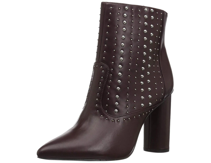 BCBGeneration Women's Hollis Studded Bootie Ankle Boot, Burgundy, 7 M US